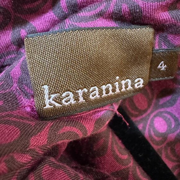 Karanina Print Silk Jersey High Neck Bubble Hem Dress Size 4 - Picture 7 of 9